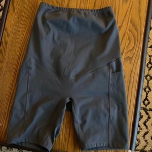 Maternity high waisted biker shorts